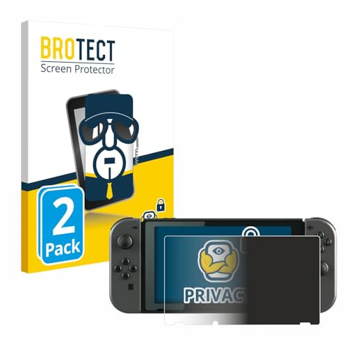 BROTECT (2 Stück Anti-Spy Blickschutzfolie für Nintendo Switch Privacy Screen Protector [Displayschutz-Folie, Sichtschutz, Blaulichtfilter]