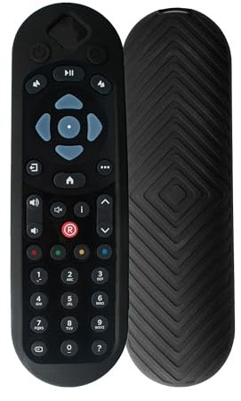 Cover for Original Sky Q Voice Remote Control SKY135, Sky Q Touch and Non-Touch Remote Control Case Sleeve Skin Holder Battery Back Protector with Anti-Lost Lanyard(Black)