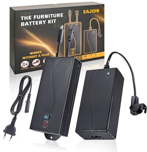 Batterie Universelle pour Fauteuil inclinable - Batterie de 2500 mAh Compatible Meubles Électriques (Okin/Limoss 2 Broches, Chaises Longues, Fauteuils) avec Chargeur