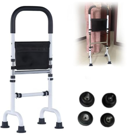 Standing Aid for Seniors with Storage Pocket, Adjustable Height Walking Aids, Mobility Aids for The Elderly & Adults, Stand Up Assist Device for Home, Bed, Sofa, Toilet Floor (Load 136KG)