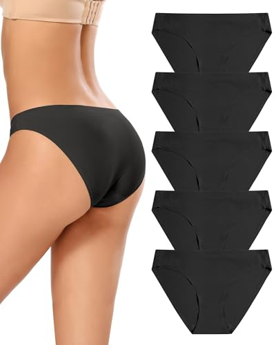 Voenxe Trosor Dam UnderkläDer Flerpack, Seamless Women Bikini Underwear | 5 Pack SöMlöSa Panties Kvinnor,Invisible Soft Hipster Panty Multipack,No Show