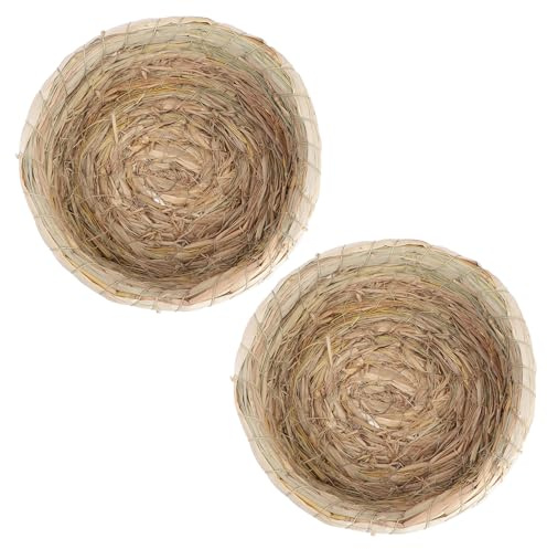 VERDANVERSE Nidi per Uova di Piccione in Paglia e Buccia di Mais Nido di Schiusa per Piccioni Viaggiatori e Uccelli Domestici Set da 2 Pezzi Design da Appendere per Rifugio Naturale e