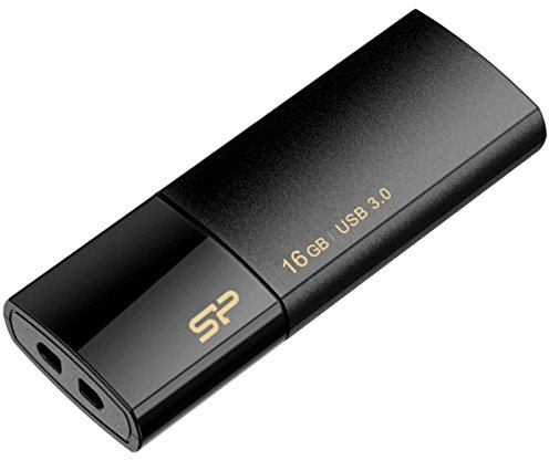 Silicon Power SP016GBUF3B05V1K Blaze B05 Chiavetta USB 3.0 da 16 GB, Lettura Fino a 100MB/s, Nero