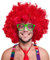 280g XXL AFRO PERÜCKE Lockenkopf WIG Black Afroperücke Lockenperücke Fasching Karneval schwarz, weiß, blond, rot, türkis, grün, pink (Rot)