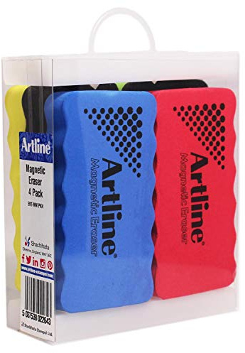 Artline Magnetic Whiteboard Eraser - Assorted (Pack of 4)