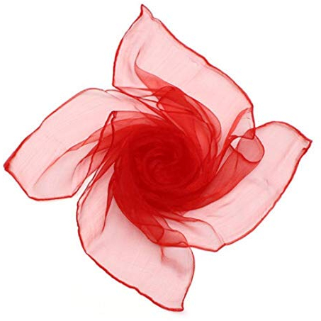 Boolavard Sheer Chiffon Platz Schal in den Farben - im Stil der 50er (Red)