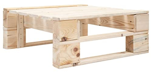 vidaXL Holz Gartenhocker für den Innen- und Außenbereich Fußbank Sitzhocker Couchtisch Beistelltisch Palettenmöbel Gartenmöbel Palettenhocker Hocker