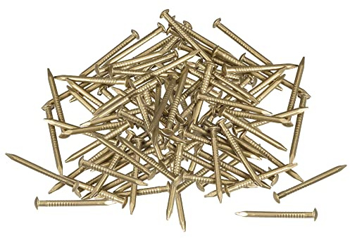 sourcing map Pequeños clavos de latón pequeños 1.2x15mm para DIY Cuadros decorativos Cajas de madera Accesorios para el hogar 100pcs