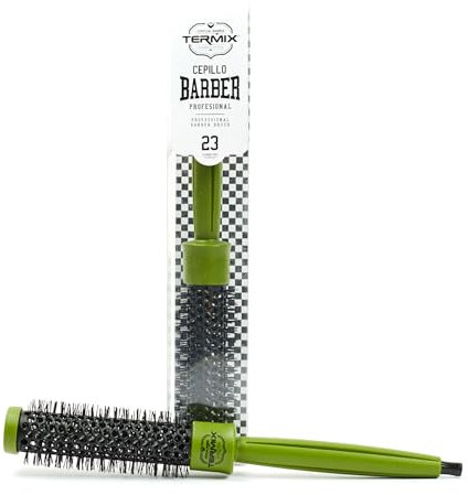 Termix Spazzola Rotonda Professionale da Barbiere Ø23 per Capelli Maschili, Volume e Definizione, Tecnologia Ceramica e Ionica, Design Ergonomico e Sostenibile per Barbieri