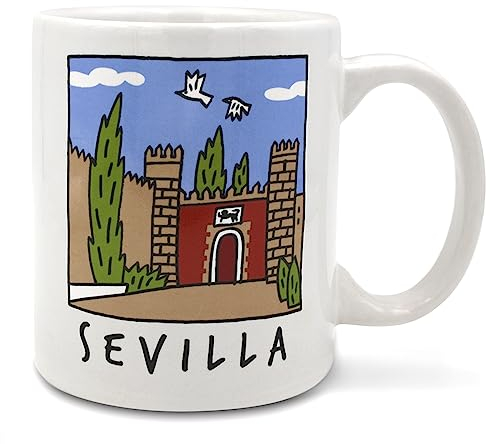 TBOC Tazza Porcellana Colazione [Alcázar] Regalo Originali | Sevilla Siviglia Andalusia Spagna | Mug Set Tazze Caffe Tisana Coppia Tazzine Grande Regali Originale Anniversario Ceramica