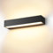 Cwycfw 36W LED Wandleuchten Innen/Außen 30Cm Moderne Wandlampen Up Down Warmweiß 3000K Schwarz Außenwandleuchte LED IP54