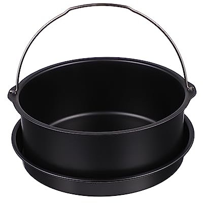 HOMSFOU 17 Per Friggitrice Ad Aria Tortiera in Acciaio Al Carbonio Vassoio Delle Parti Mini Friggitrice Per Torte Acciaio Inossidabile Attrezzo Anti-aderente, U14WAWR02132JMOZU7E