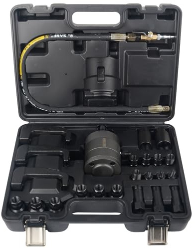 DAYUAN 24 delar diesel injektormunstycke avdragare pneumatisk injektor avdragare | Common Rail CDI med adapter kompatibel med Bosch Delphi Denso Siemens, arbetstryck 6–12 bar tryckluftsslang W.P32MPa