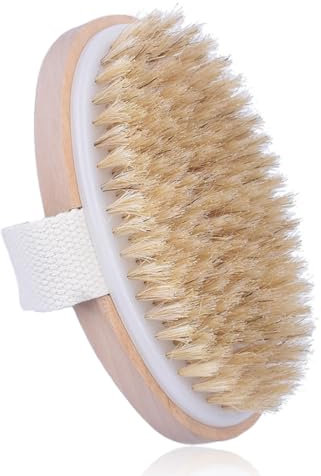 OUDQFCJ Spazzola per il corpo spazzola esfoliante spazzola per doccia con setole naturali rimuove la pelle morta le tossine la cellulite ed esfolia