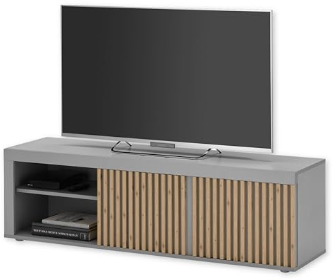 Jasper TV-Lowboard in Grau, Artisan Eiche Optik - Moderner TV Schrank mit viel Stauraum für Ihr Wohnzimmer - 150 x 40 x 40 cm (B/H/T)