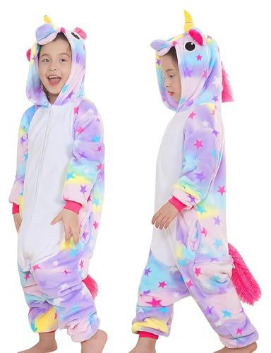 GEEKEO Grenouillères Licorne pour Filles Licorne Onesie Pyjama Combinaison Unisexe Costume Cosplay