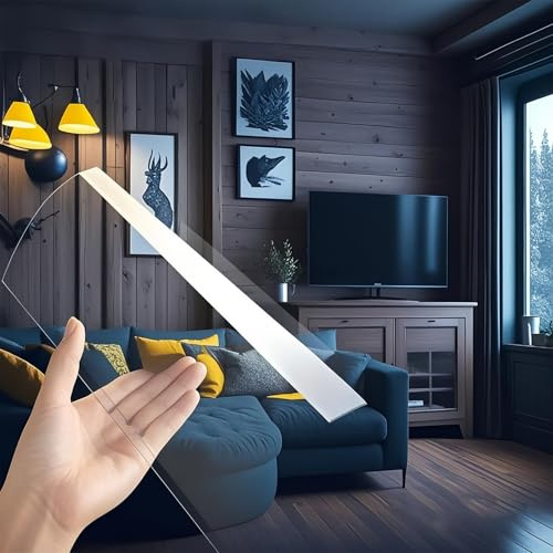 Poxvythb Hoja Acrílico, Impermeable Placas Transparente,Paneles de policarbonato,Paneles de Techo de Transparente,Panel para Exteriores,Invernaderos,Techos,Fácil de Doblar y Cortar