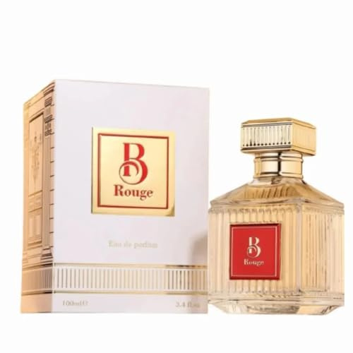 B Rouge Eau de Parfum, Luxury Fragrance for Women, Gold and White, Glass Bottle with Box, 100ml, 3.4 fl oz