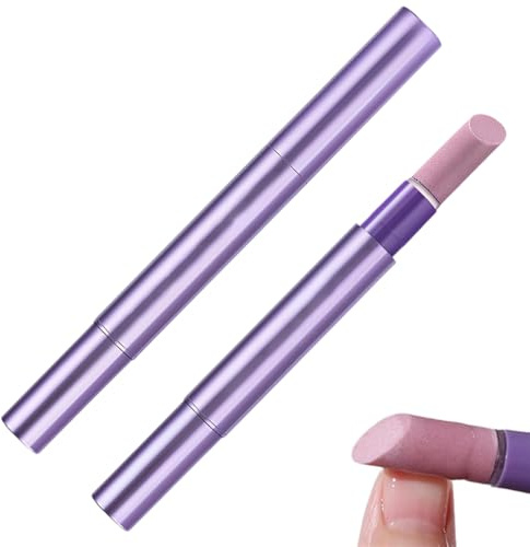 AEUXZA 2 Pezzi Penna per la Cura delle Unghie con Punta in Quarzo, Olio per Unghie e Cuticole per Secche, Penna Cuticole Unghie per Riparazione e Idratazione, Rimuovi Cuticole per Manicure, Lilla
