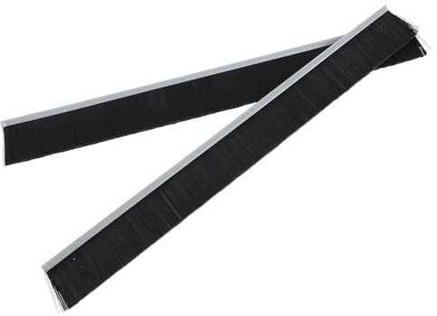 COLLBATH Cepillo de Nailon para Sellar Buzones de Correo, Resistente Deformación y Condiciones Climáticas, Incluye 2 Piezas Negras de 30 Cm para Protección contra Polvo y Agua