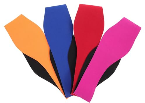 Kichvoe 4pcs Waterproof Adjustable Swim Headbands Ear Covers for Shower and Swimming Large Size Ear Protectors for Women and Men for Water Sports and Bathing