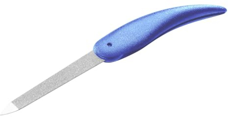 REMOS Saphir Taschenfeile Blau klappbar für Gel- Acryl- & Naturnägel