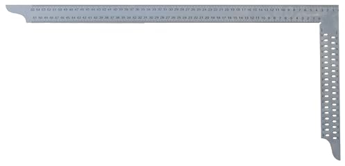 Hedue® Escuadra de carpintero ZN - Escuadra de carpintero sin soldadura de acero inoxidable, escuadra de carpintero grande con agujeros de marcado & mm escala tipo A, 700 mm