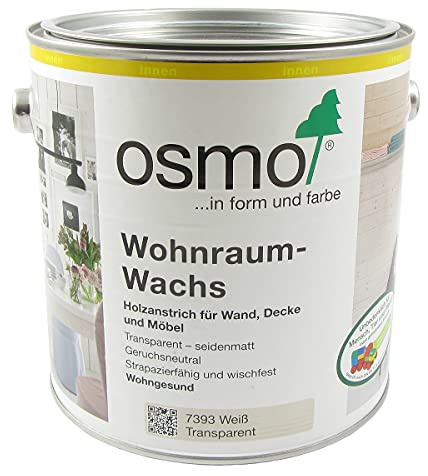 Osmo Wohnraum-Wachs Weiß Transparent 2,50 l - 13100227