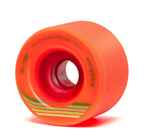 Orangatang Cage 73 mm 80a Freeride Longboard Skateboard Wheels (Orange, Set of 4)