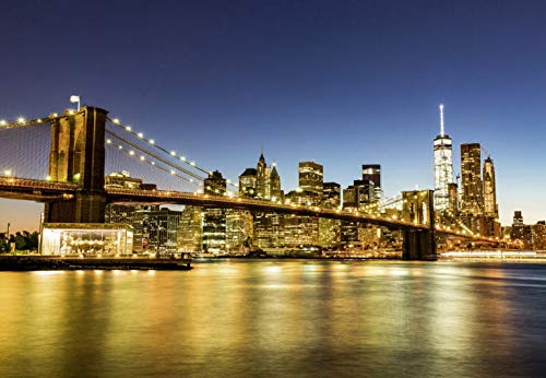 Scenolia Tableau Verre Acrylique Le Pont De Brooklyn 130 x 90 cm - Décoration Murale Photo pour la Maison