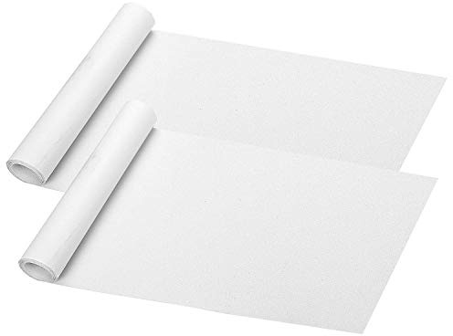 ZUEXT 9 x 33 Clear Skateboard Grip Tape Sheet 2 Pack, Bubble Free Waterproof Scooter Grip Tape, Longboard Griptape, Sandpaper for Rollerboard Stairs Pedal Wheelchair Steps (84x23cm)