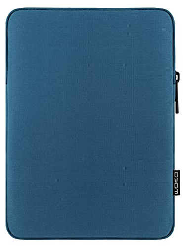 MoKo 13 Zoll Tablet Sleeve für 13 Zoll iPad Air M3 2025, iPad Pro M4/Air M2 2024, iPad Pro 12.9, Galaxy Tab S8+/S9+ 12.4, Polyester Tasche Passend mit Apple Pencil oder Smart Keyboard, Pfau Blau