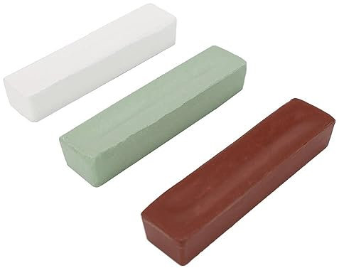 QZATACAEN Buffing Polishing Cutting Compounds 12 Oz. Kit 112g/each - Green Fine/White Medium/Red Coarse - 3 Pack