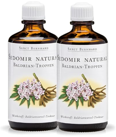 Sanct Bernhard Sedomir natural Baldrian-Tropfen mit 100% Baldrian-Wurzel-Tinktur | 2 x 100 ml