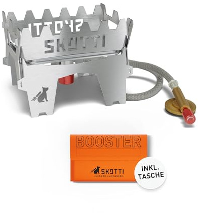 SKOTTI® Booster 2,1 kW - faltbarer Outdoor Mini Gaskocher und Campingkocher