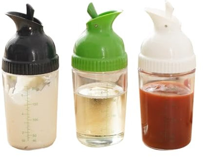 Zwfjcmsa Recipiente para aderezo de ensalada, recipiente casero, para aderezo, mezclador, suave, 200 ml