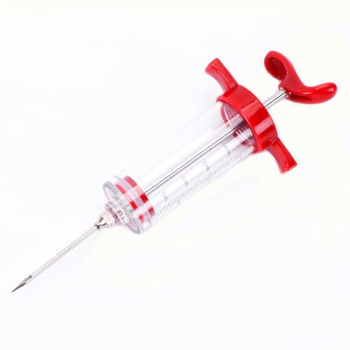 Siringa per Marinata Carne,Siringa Iniettore Barbecue per Arrosti Professionale Siringa per Carne in Acciaio Inossidabile Alimentare Meat Injector per Marinata Manzo Pollo e Turchia 50ML