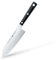 Cuchillo Usuba Profesional 18cm Simón Gourmet Classic - Fabricado en España, Hoja Enteriza de Acero Troquelado para Carnes, Pescados, Verduras, Quesos y Fiambres, Mango Ergonómico de Fibra Negra