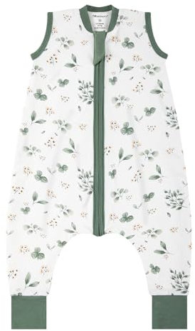 Mosebears Baby Schlafsack Sommer 1.0 Tog Atmungsaktiv Baumwolle Sommerschlafsack für Jungen und Mädchen(Plants,75cm(12-24 Monate))