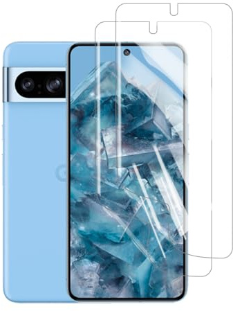 HYVICYROT Hydrogel Skärmskydd för Google Pixel 8 Pro, 2 stycken HD Genomskinliga Mjuka TPU Skärmskydd [Inte Härdat Glas] [HD Genomskinligt] [Hög Känslighet]