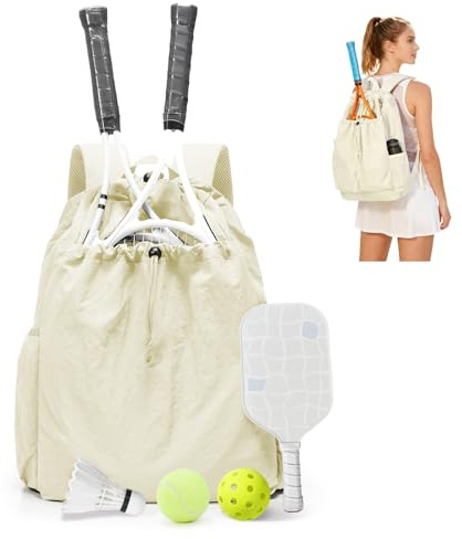 BJLFS Sac à Dos de Tennis Unisexe, Sac à Dos pour Raquette de Tennis, Badminton, Convient pour Un Usage Sportif Quotidien, Peut contenir Un Verre d’Eau, Une Serviette, des vêtements, Deux Raquettes