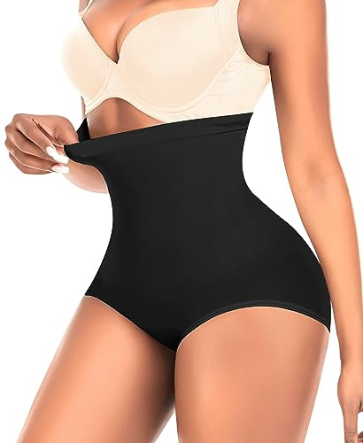 YARRCO Seamless Culotte Gainante Femme Ventre Plat Taille Haute (#226 Noir,XL)
