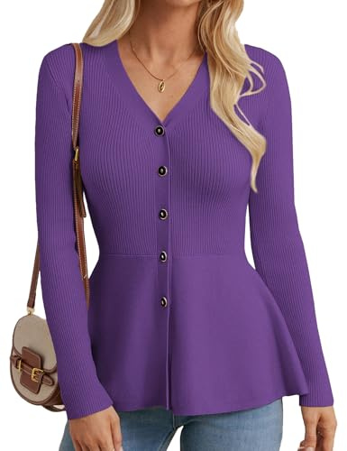 GRACE KARIN Chaqueta de punto para mujer, línea A, manga larga, cárdigan de otoño, tiempo libre, bolero, chaqueta elegante