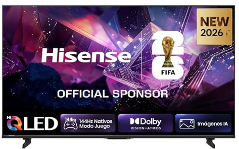 Hisense 55E7S Pro - TV QLED 55 (139 cm), 4K UHD, 144Hz Natif, Dolby Vision IQ & Atmos, HDMI 2.1, FreeSync Premium, Smart TV VIDAA U9.5, Contrôle Vocal Alexa Intégré, Modèle 2026