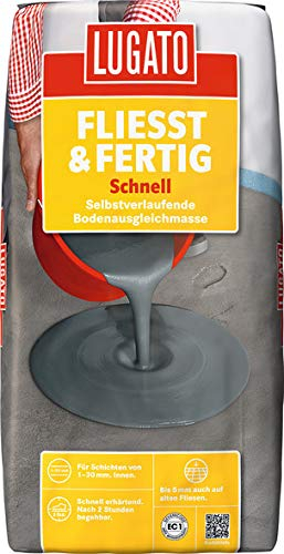 Lugato Fliesst & Fertig Schnell 5 kg- Selbstverlaufende Bodenausgleichmasse