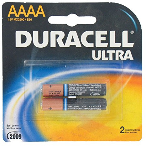 Duracell MX2500B2PK Ultra Racell Photo Alkaline-Manganese Dioxide Battery Pack, AAAA Size, 1.5V (Case of 6 Cards, 2 Unit per Card)