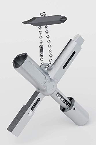 ABSINA Llave universal de 6 perfiles - llave triangular y llave cuadrada de disttibuciónn - Llave universal para armarios sistemas de cierre y contadores