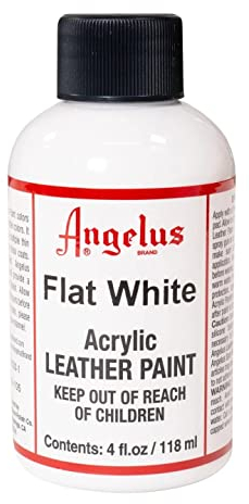 Angelus Acryl Leder Farbe 118ml / 4oz (Matt Weiss / Flat White)