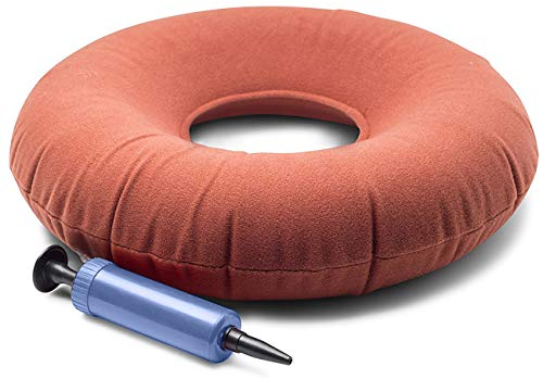 Donut Inflatable Cushion for Pain & Pressure Relief, Coccyx Cushion for Tailbone Pain, Doughnut Ring Pressure Cushion for Bottom, Office Chair, Wheelchair, Sciatica, Haemorrhoids, Postpartum Pregnancy