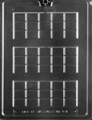 Grandmama's Goodies AO154-10 PACK - Break Apart Candy Bar Mold Chocolate Candy Soap Mold with Exclusive Molding Instructions